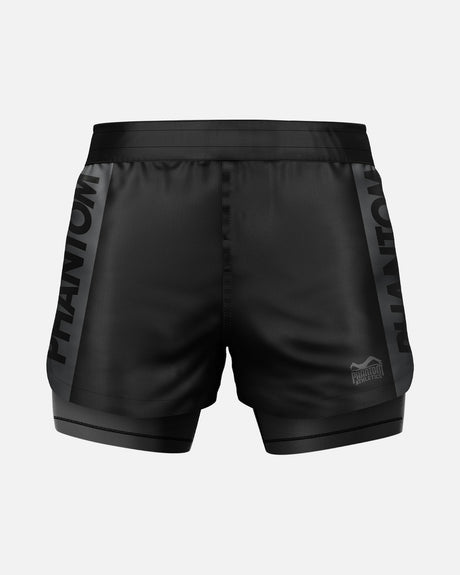 Phantom Athletics Compressie Shorts Fusion 2in1 Apex - Zwart/Grijs