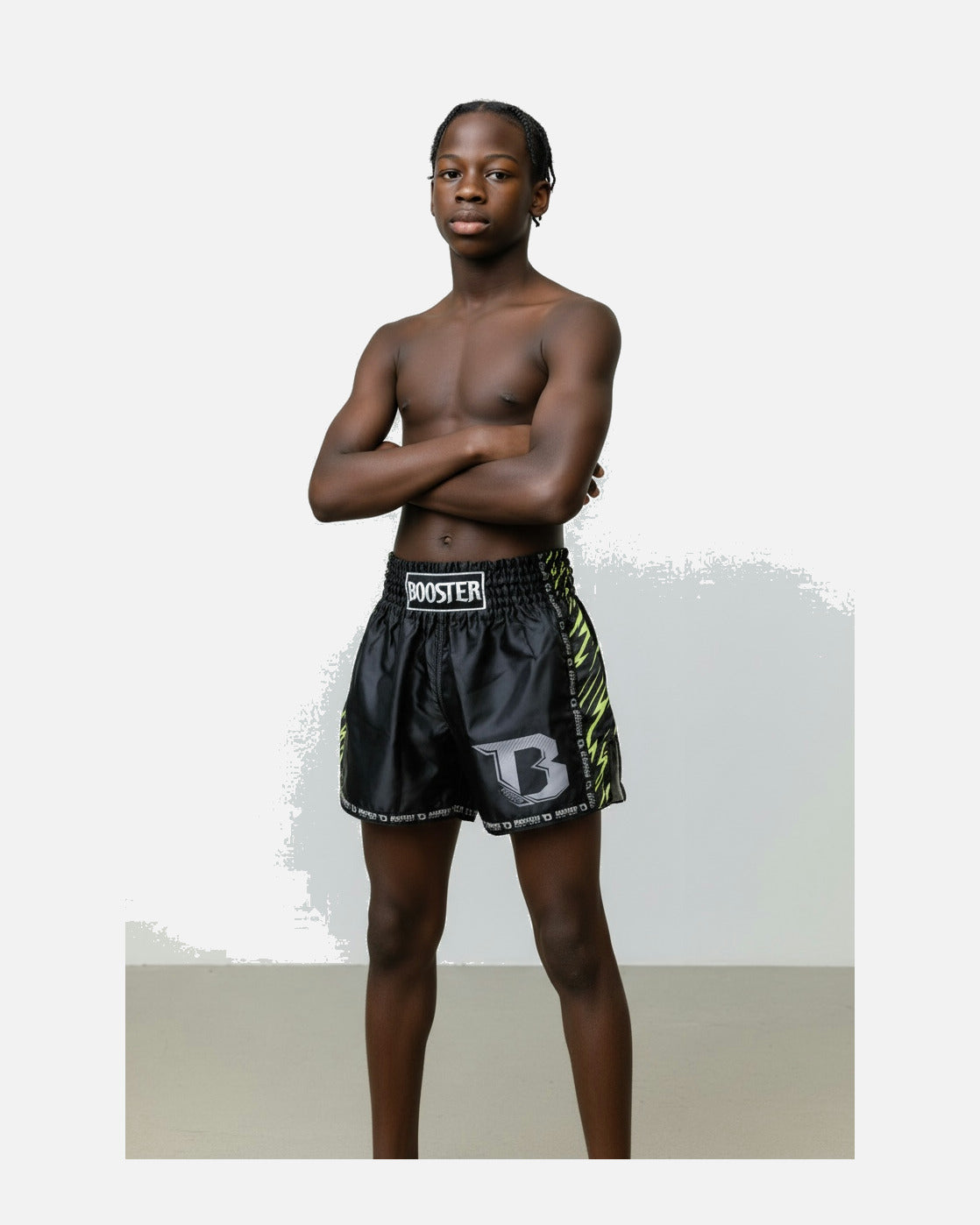 Booster Muay Thai Shorts Combat Series 5 Kinderen - Zwart