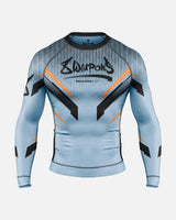 8 WEAPONS Rashguard Shift – Ice Grey/Orange