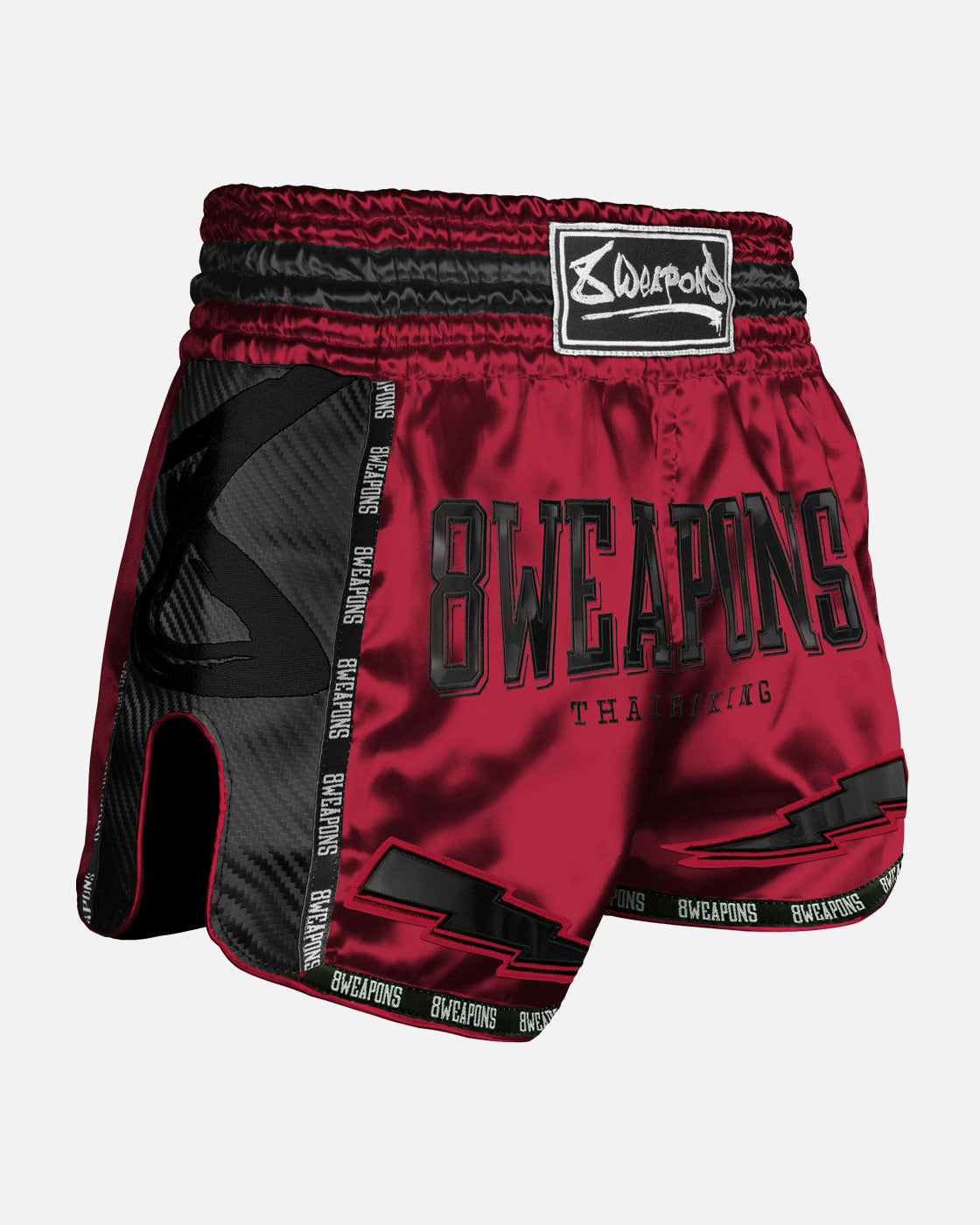8 WEAPONS Muay Thai Shorts Carbon - Rood