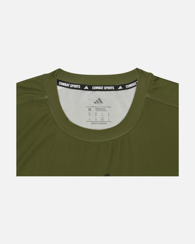 Adidas T-shirt Tech Line - Oliven