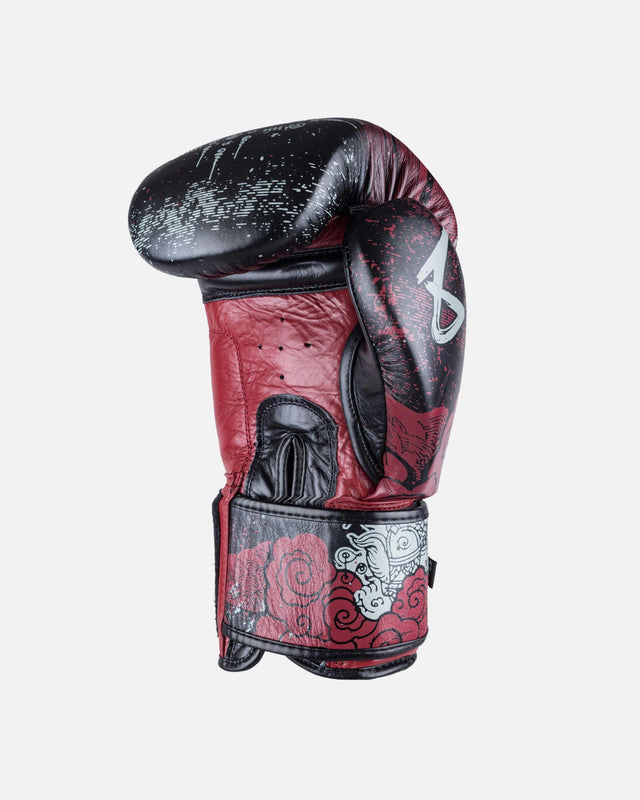 Boxerské rukavice 8 WEAPONS Hanuman Yant – Černé/Červené
