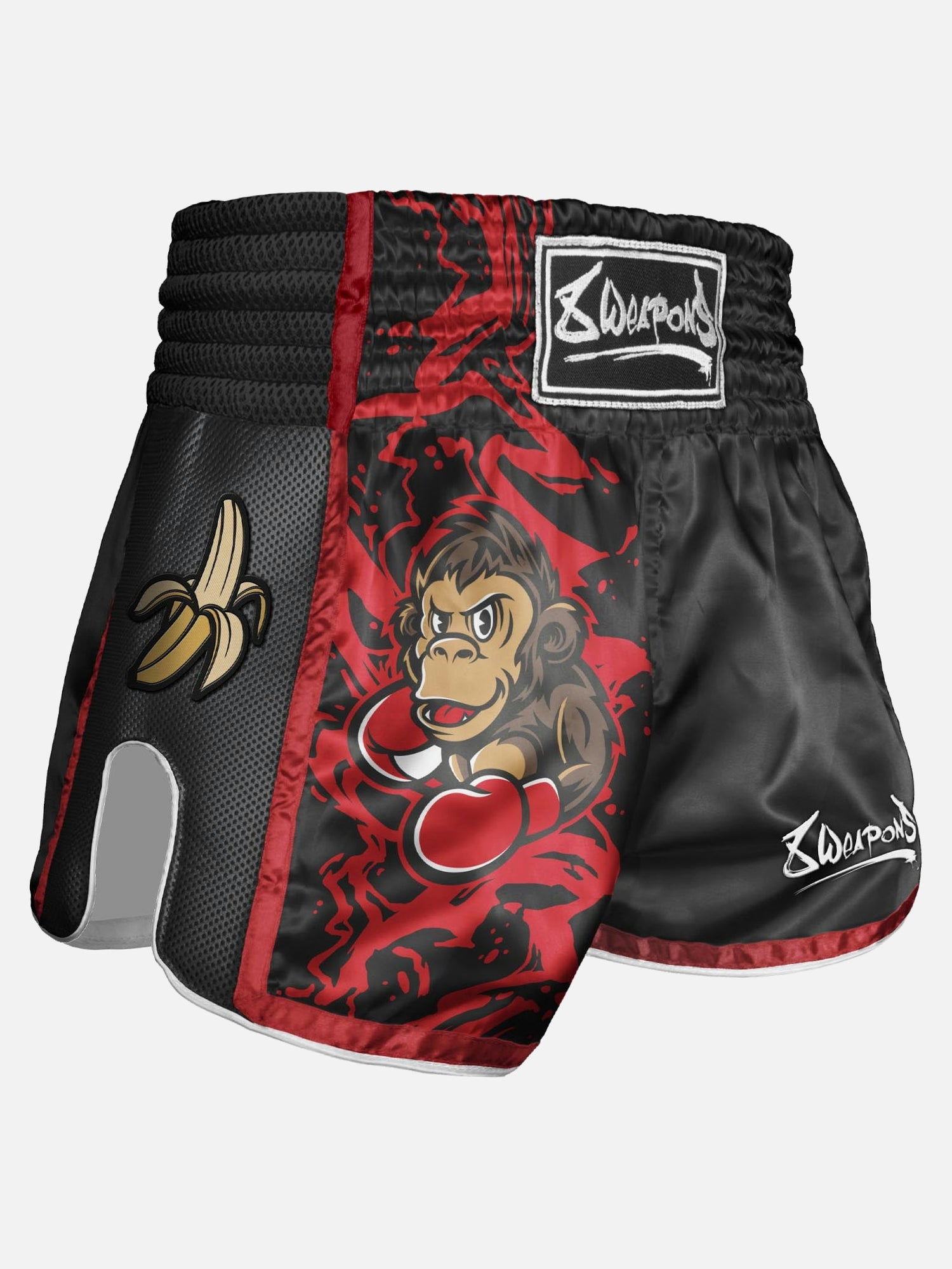 Pantaloncini Muay Thai 8 WEAPONS Joe – Nero/Rosso