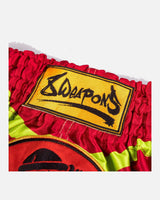 8 WEAPONS Muay Thai Shorts Jurassic - Neon Groen/Bloedrood