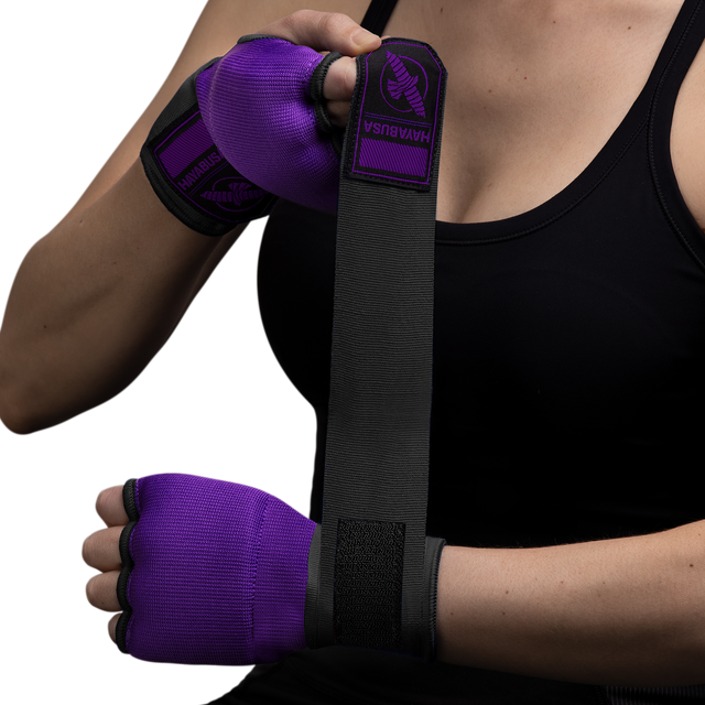 Hayabusa Innenhandschuhe Quick Gel – Violett/Schwarz