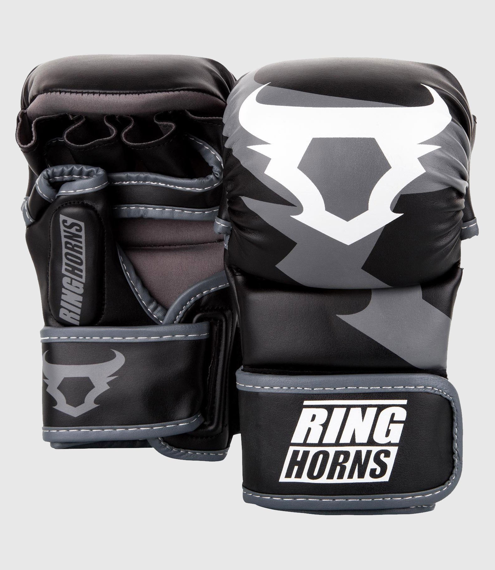 Ringhorns MMA Handschoenen Charger Sparring - Zwart/Grijs/Wit - MMA Handschoenen