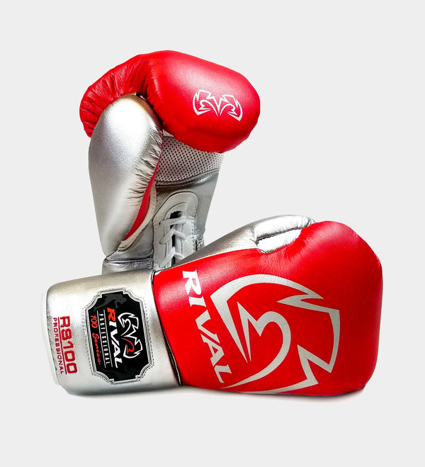 Rival Bokshandschoenen RS100 Professional - Rood/Zilver