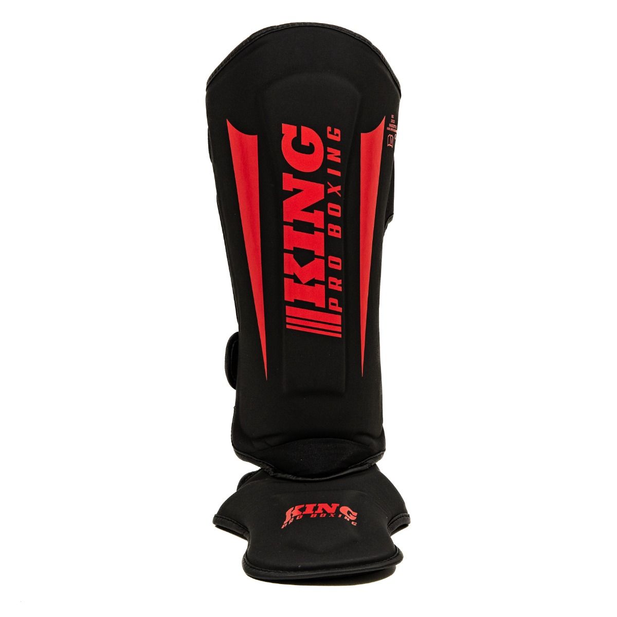 King Pro Boxing Kickboxing Shin Guards Revo - Black/Red