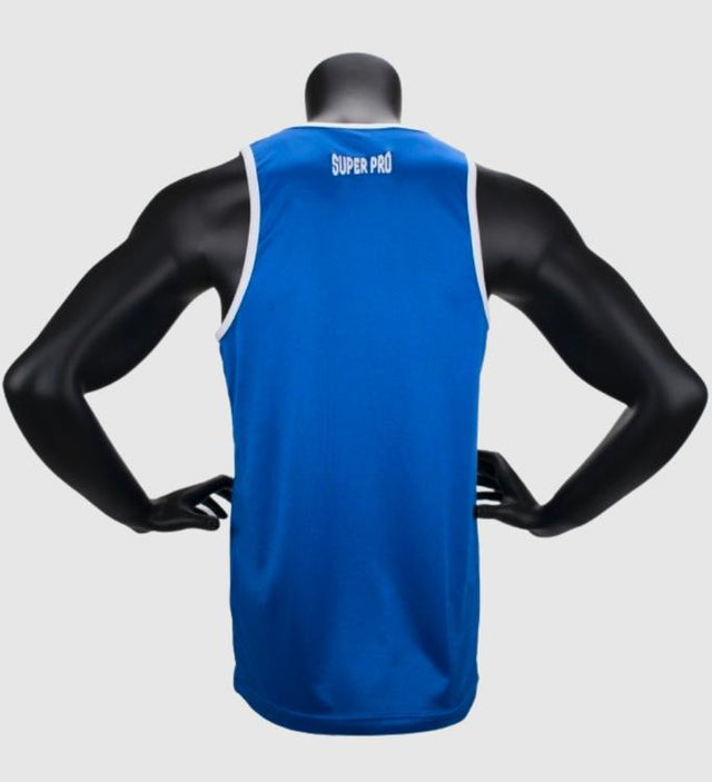 Canotta da boxe Super Pro Club – Blu/Bianco