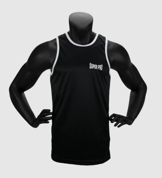 Super Pro Boks Tank Top Club - Zwart/Wit