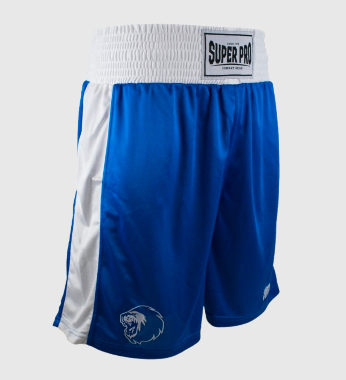 Super Pro Boksbroek Club - Blauw/Wit - Shorts