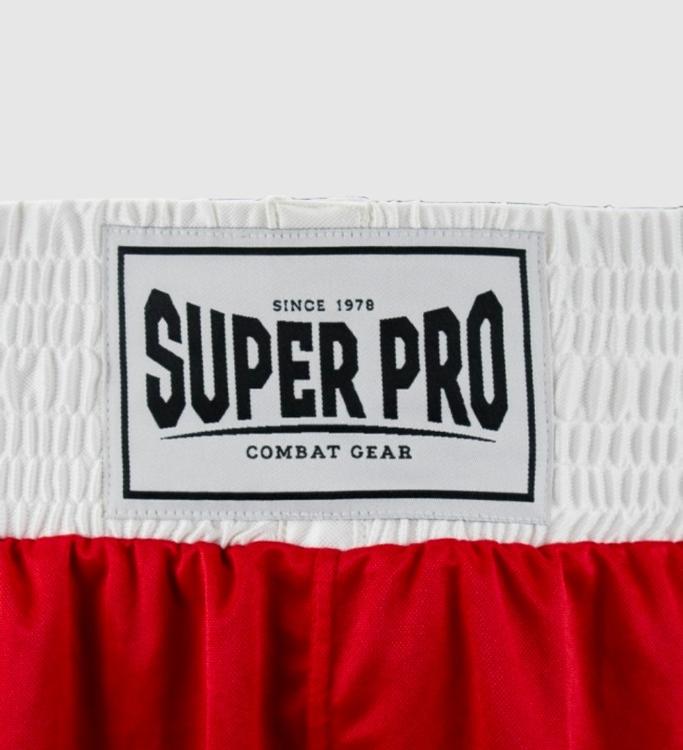 Super Pro Boksbroek Club - Rood/Wit - Shorts