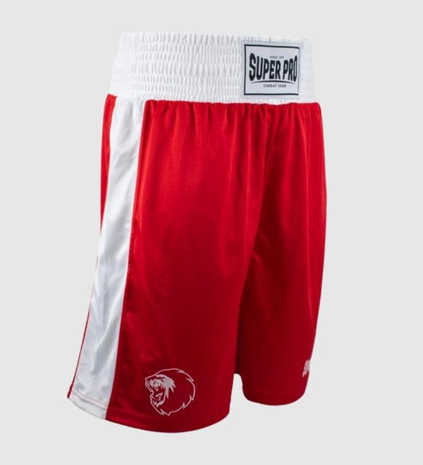 Super Pro Boksbroek Club - Rood/Wit