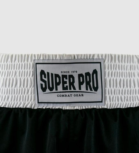 Super Pro Boksbroek Club - Zwart/Wit - Shorts