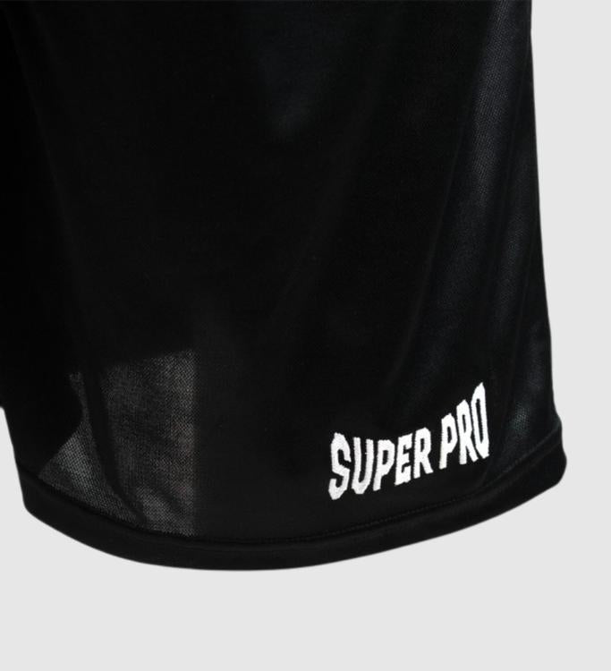 Super Pro Boksbroek Club - Zwart/Wit - Shorts