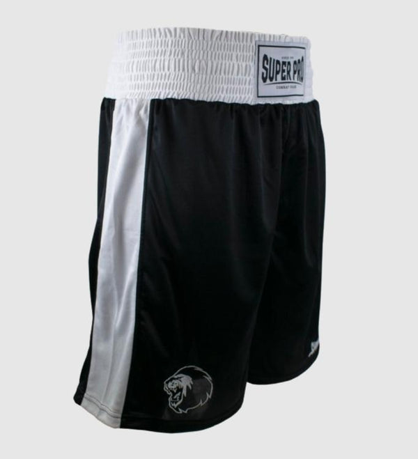 Super Pro Boksbroek Club - Zwart/Wit