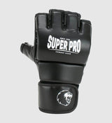 Super Pro Combat Gear Brawler MMA handschoenen - Zwart/Wit - MMA Handschoenen
