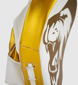 Super Pro Handpads Curved Kunstleer - Wit/Goud - Trap & Stootkussens