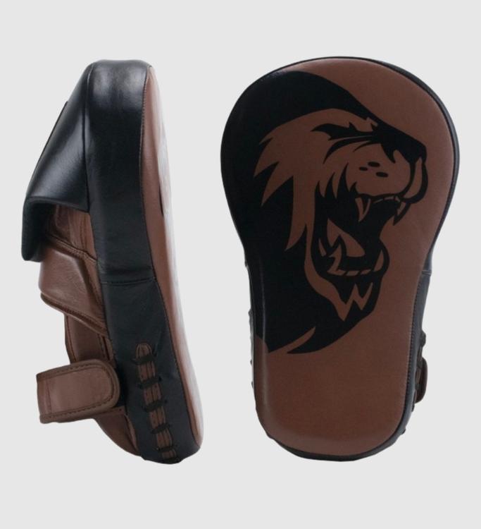 Super Pro Handpads Curved Long - Zwart/Bruin - Trap & Stootkussens