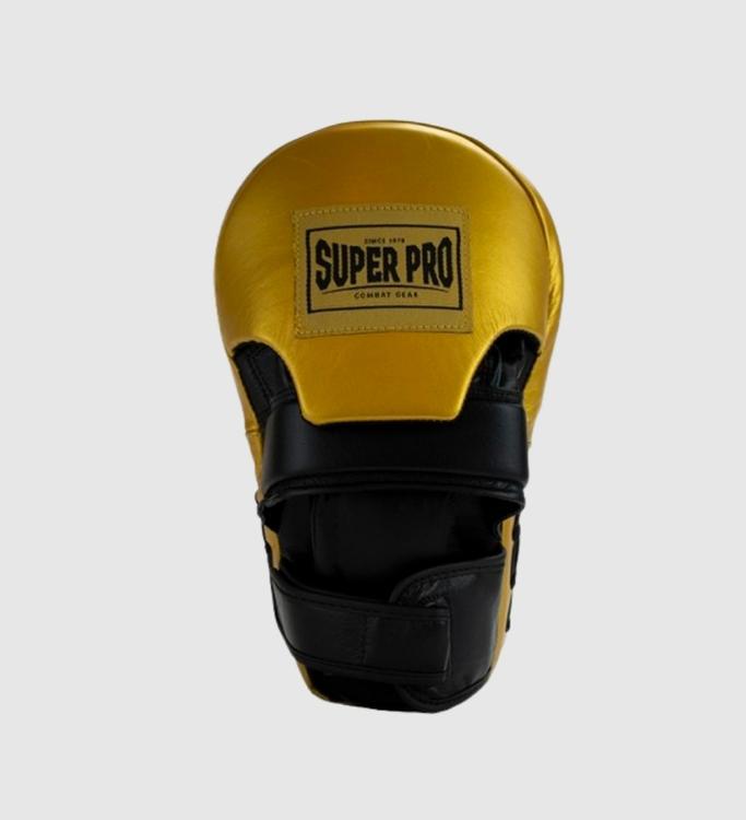 Super Pro Handpads Curved Long - Zwart/Goud - Trap & Stootkussens