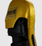 Super Pro Handpads Curved Long - Zwart/Goud - Trap & Stootkussens