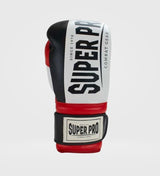 Super Pro (Kick)Bokshandschoenen Bruiser - Zwart/Rood/Wit - (Kick)Bokshandschoenen
