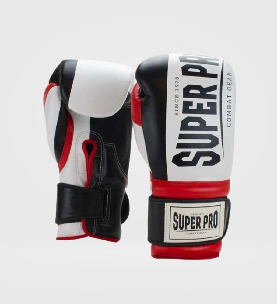 Super Pro (Kick)Bokshandschoenen Bruiser - Zwart/Rood/Wit - (Kick)Bokshandschoenen