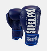 Super Pro (Kick)Bokshandschoenen Champ - Blauw/Wit - (Kick)Bokshandschoenen