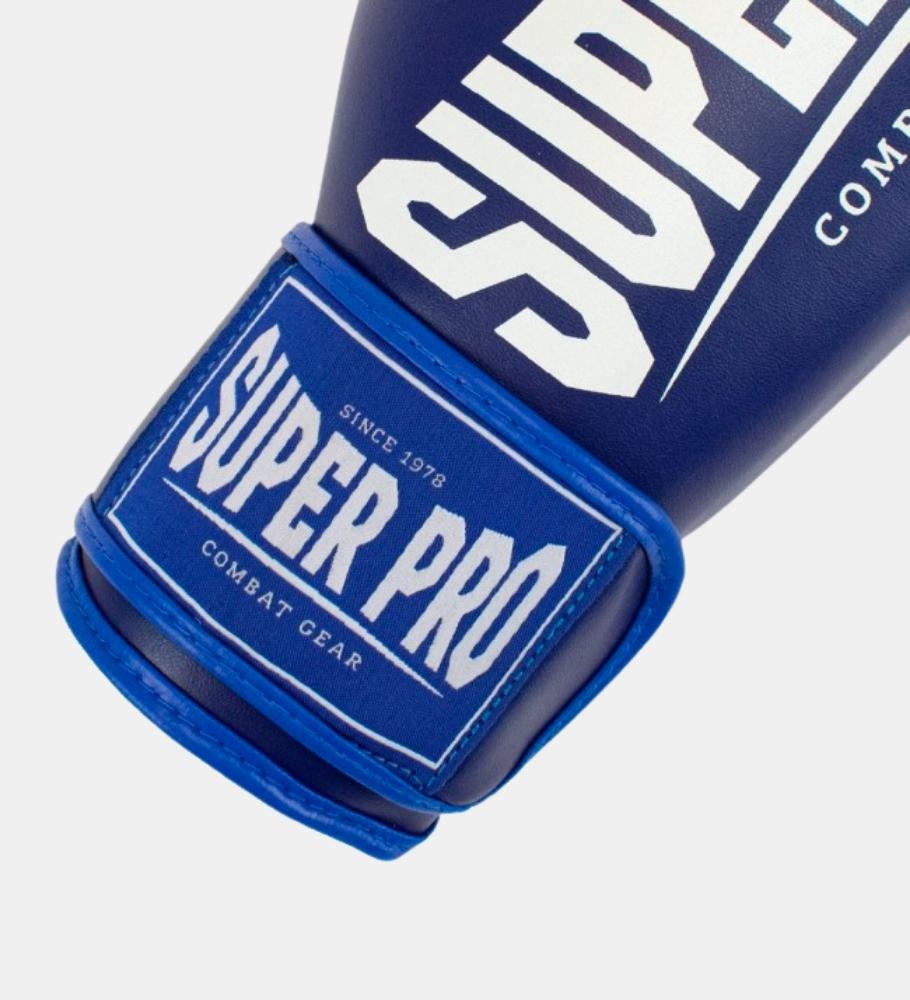 Super Pro (Kick)Bokshandschoenen Champ - Blauw/Wit - (Kick)Bokshandschoenen