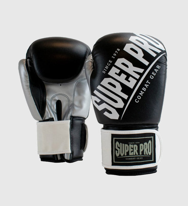 Super Pro Bokshandschoenen Rebel - Zwart/Wit