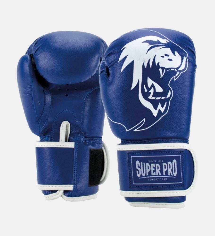Super Pro (Kick)Bokshandschoenen Talent Kids - Blauw/Wit - (Kick)Bokshandschoenen