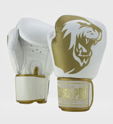 Super Pro (Kick)Bokshandschoenen Warrior - Wit/Goud - (Kick)Bokshandschoenen