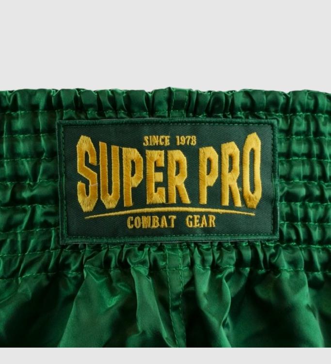 Super Pro Kickboks Broekje Brave - Groen/Goud - Shorts