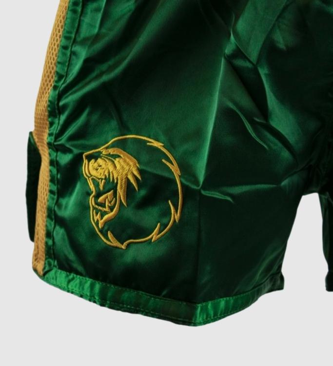 Super Pro Kickboks Broekje Brave - Groen/Goud - Shorts