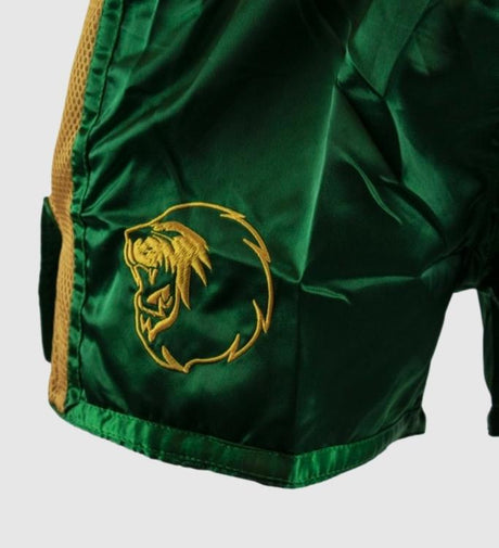 Super Pro Kickboks Broekje Brave - Groen/Goud - Shorts