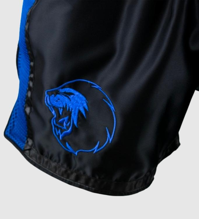 Super Pro Kickboks Broekje Brave - Zwart/Blauw - Shorts