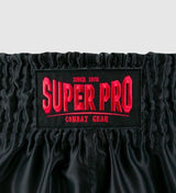 Super Pro Kickboks Broekje Brave - Zwart/Rood - Shorts