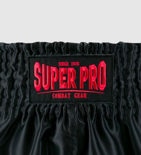 Super Pro Kickboks Broekje Brave - Zwart/Rood - Shorts