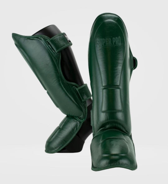 Super Pro Kickboks Scheenbeschermers Guardian Leer - Groen