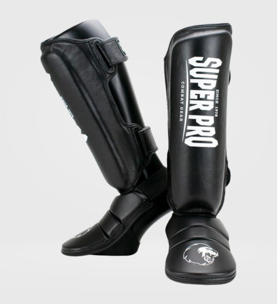 Super Pro Kickboks Scheenbeschermers Protector - Zwart/Wit