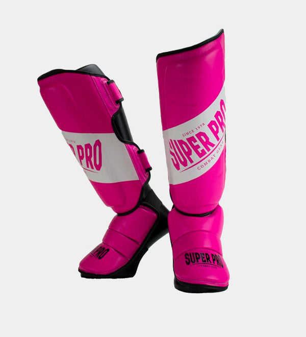 Super Pro Kickboks Scheenbeschermers Rebel - Roze/Wit