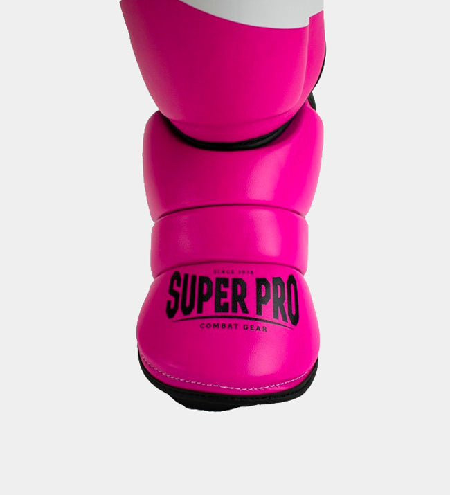 Super Pro Kickboks Scheenbeschermers Rebel - Roze/Wit - Scheenbeschermers