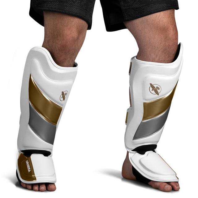 Hayabusa Schienbeinschoner T3 – Weiß/Gold