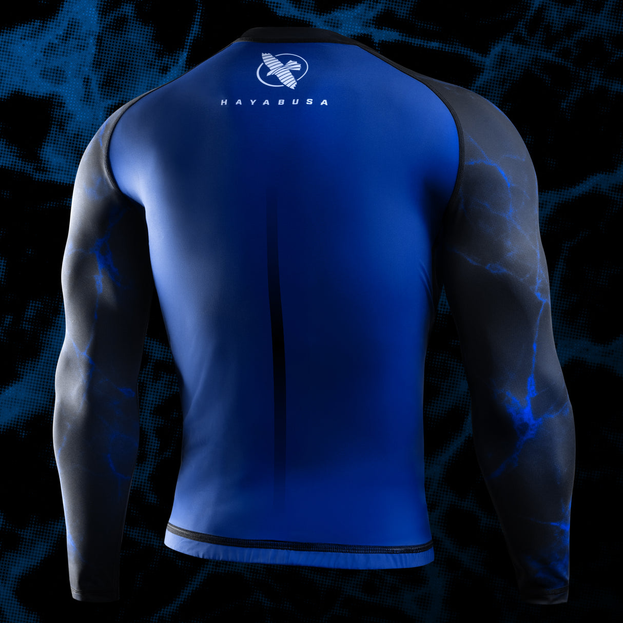Hayabusa UFC BJJ Rashguard Lange Mouwen - Blauw/Zwart
