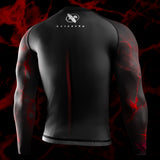 Hayabusa UFC BJJ Rashguard Lange Mouwen - Zwart/Rood