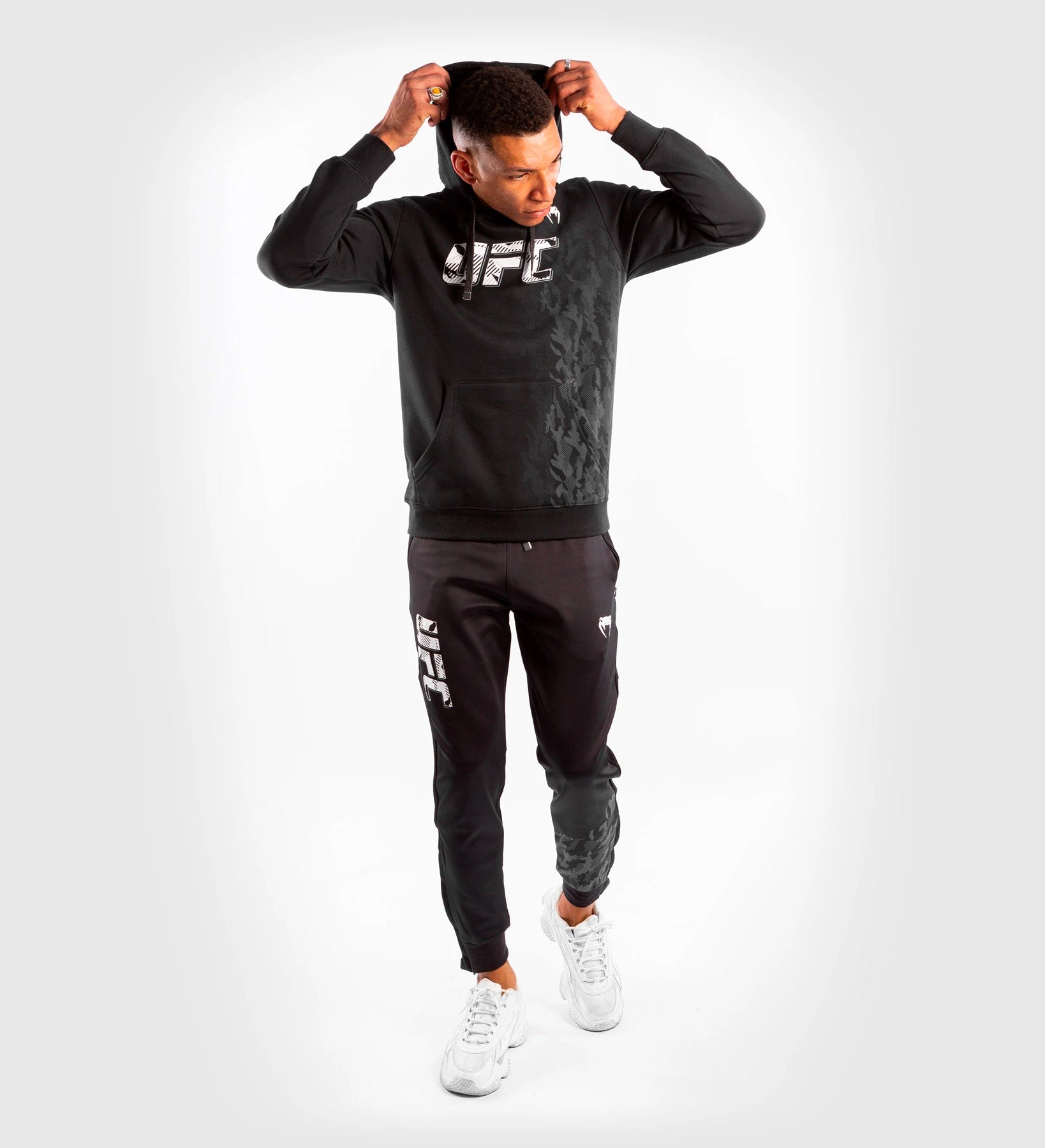 UFC Venum Hoodie Authentic Fight Week - Zwart/Grijs - Truien & Vesten