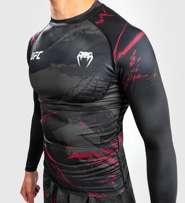 UFC Venum Rashguard Performance Fight Week 2.0 - Zwart/Rood - Rashguard