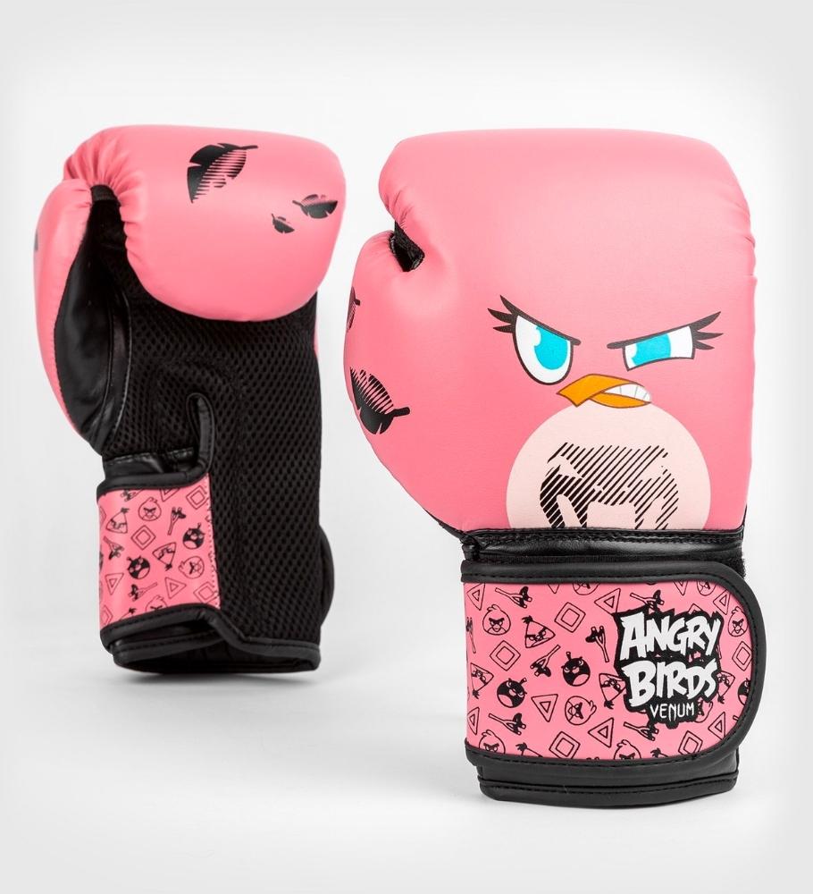 Venum Angry Birds (Kick)Bokshandschoenen Kids - Roze/Zwart - (Kick)Bokshandschoenen