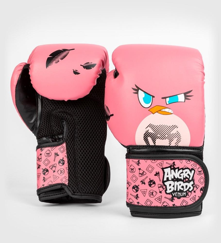 Venum Angry Birds (Kick)Bokshandschoenen Kids - Roze/Zwart - (Kick)Bokshandschoenen