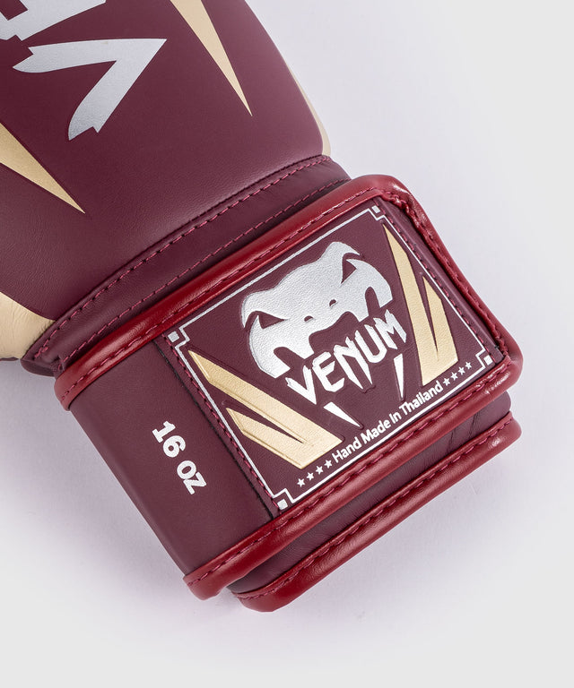 Gants de boxe Venum Elite – Bordeaux/Or